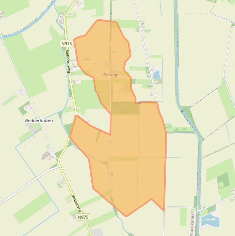 Kaart van postcodegebied 9591TS.
