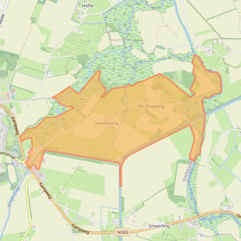 Kaart van postcodegebied 9591VH.