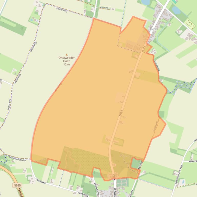 Kaart van postcodegebied 9591VN.