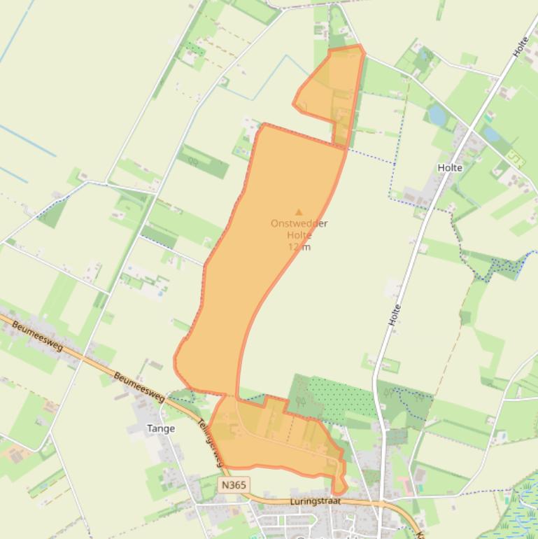 Kaart van postcodegebied 9591VT.