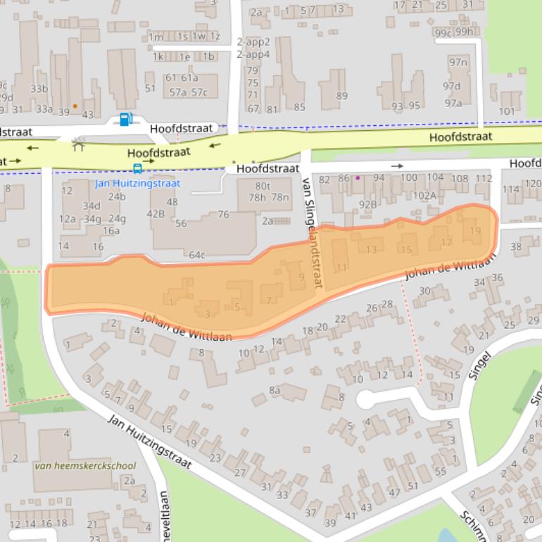 Kaart van postcodegebied 9601AT.