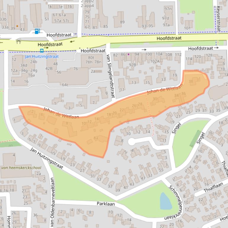 Kaart van postcodegebied 9601AV.
