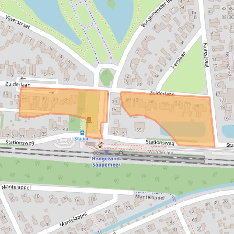 Kaart van postcodegebied 9601BE.