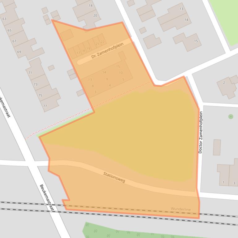 Kaart van postcodegebied 9601BG.