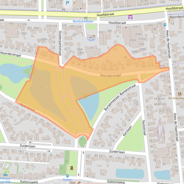Kaart van postcodegebied 9601CJ.