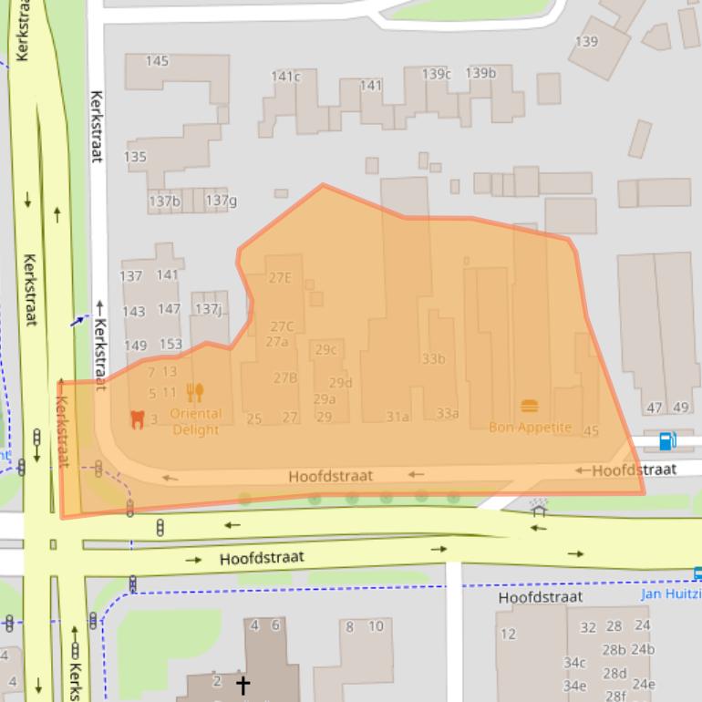 Kaart van postcodegebied 9601EA.