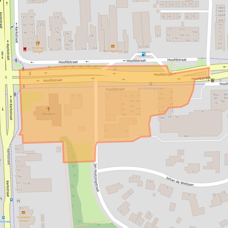Kaart van postcodegebied 9601EH.