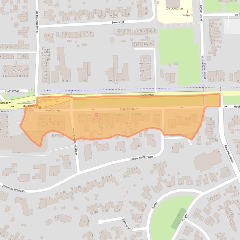 Kaart van postcodegebied 9601EL.