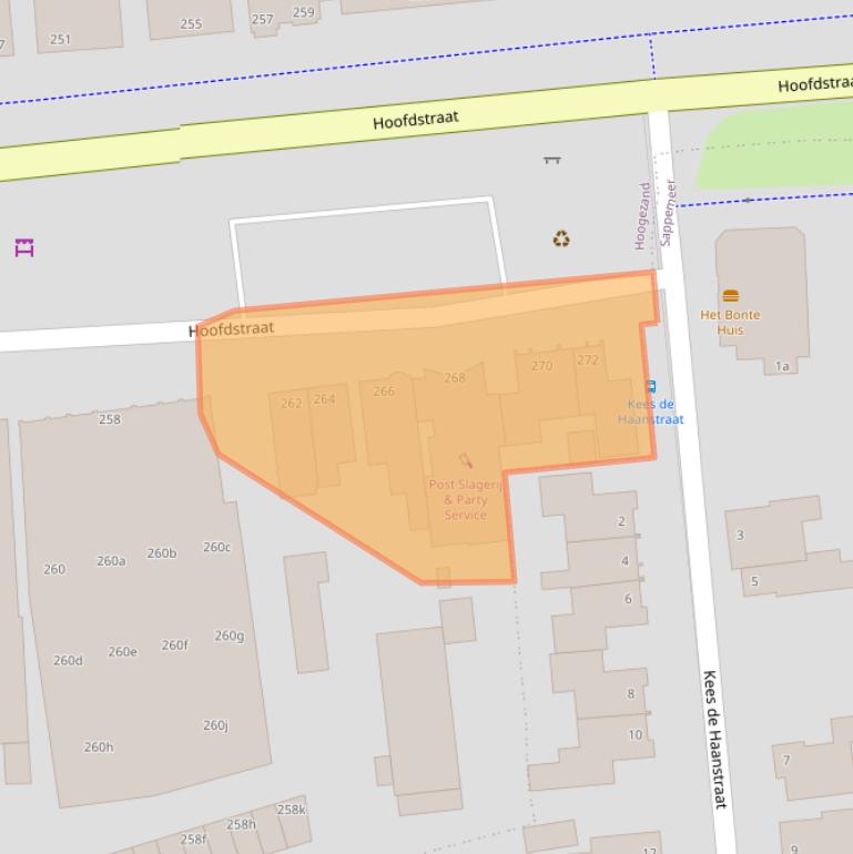 Kaart van postcodegebied 9601EP.