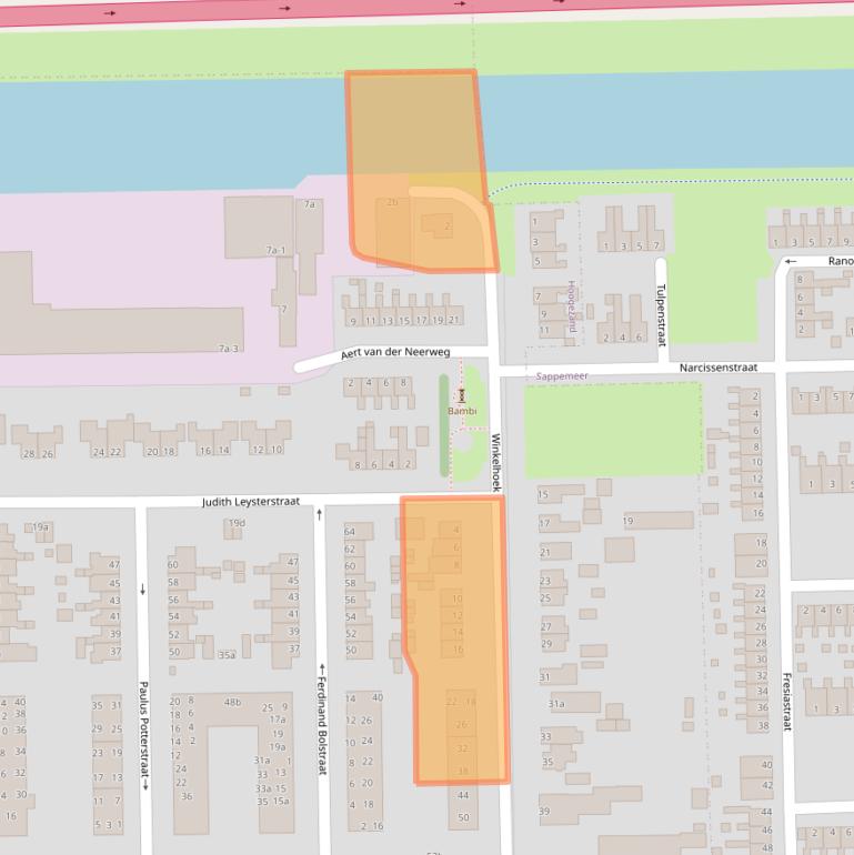 Kaart van postcodegebied 9601ET.
