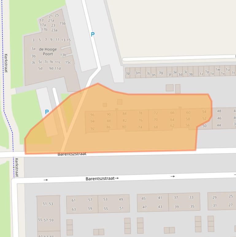 Kaart van postcodegebied 9601GD.