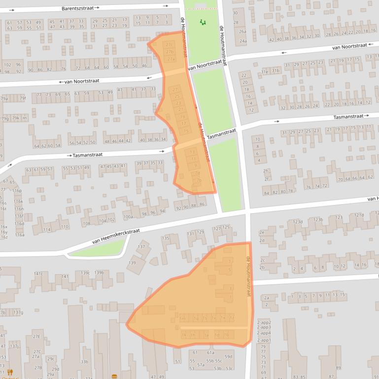 Kaart van postcodegebied 9601GE.