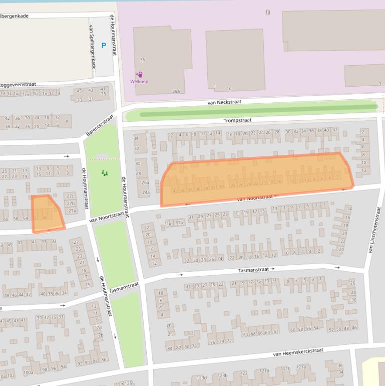 Kaart van postcodegebied 9601GM.