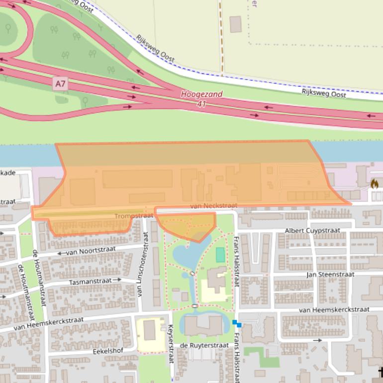 Kaart van postcodegebied 9601GW.