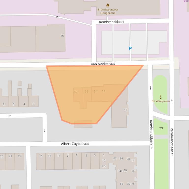 Kaart van postcodegebied 9601GX.