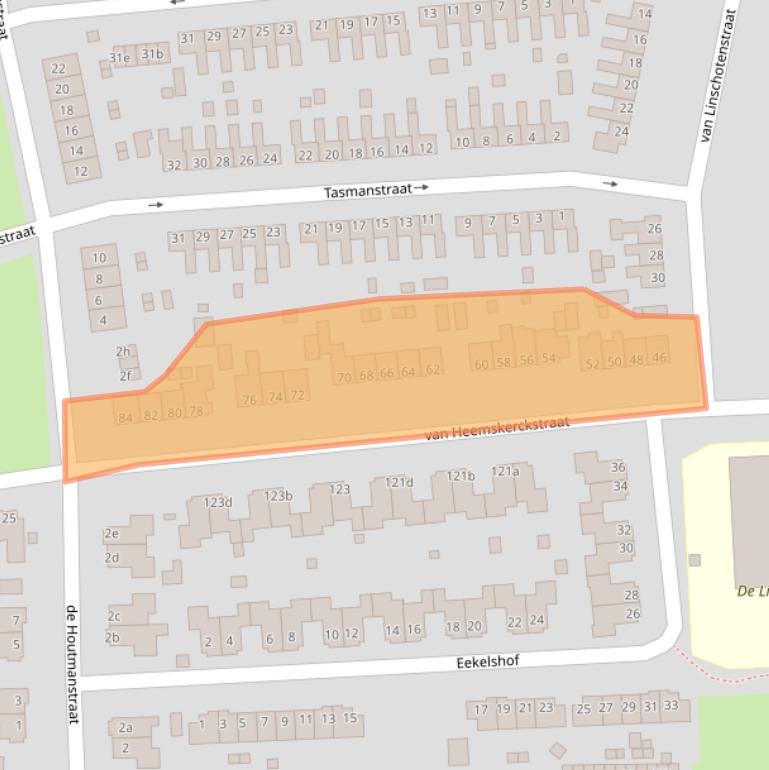 Kaart van postcodegebied 9601HE.