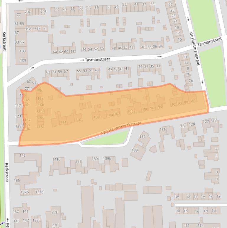 Kaart van postcodegebied 9601HG.