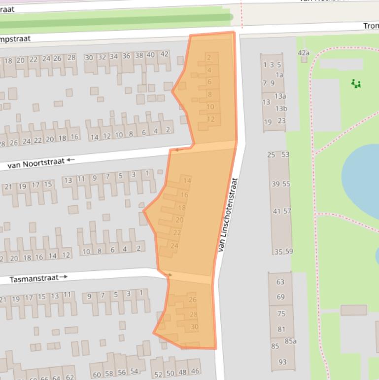 Kaart van postcodegebied 9601HK.