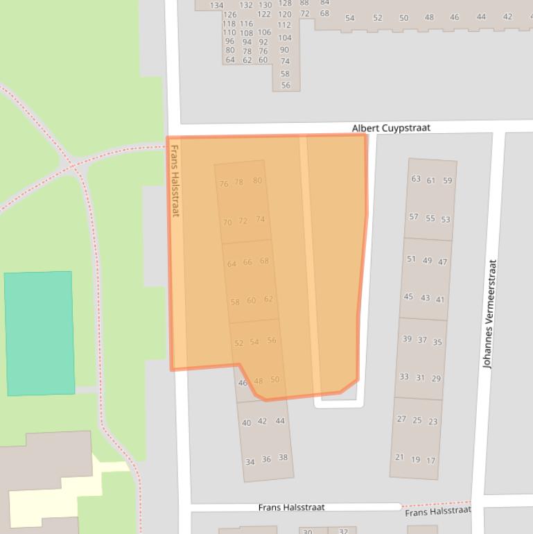 Kaart van postcodegebied 9601HP.