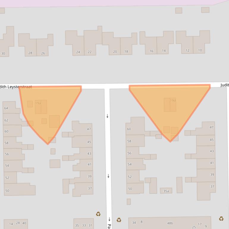 Kaart van postcodegebied 9601JA.