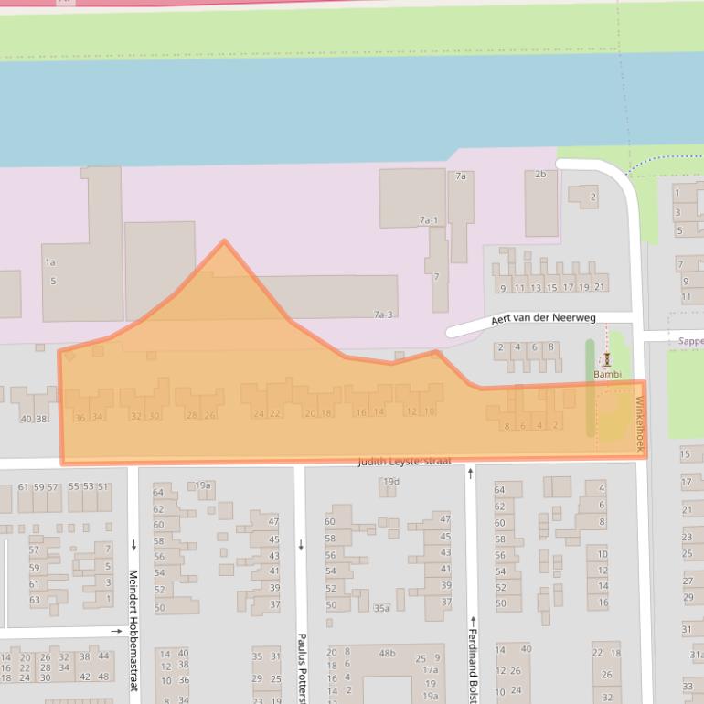 Kaart van postcodegebied 9601JE.