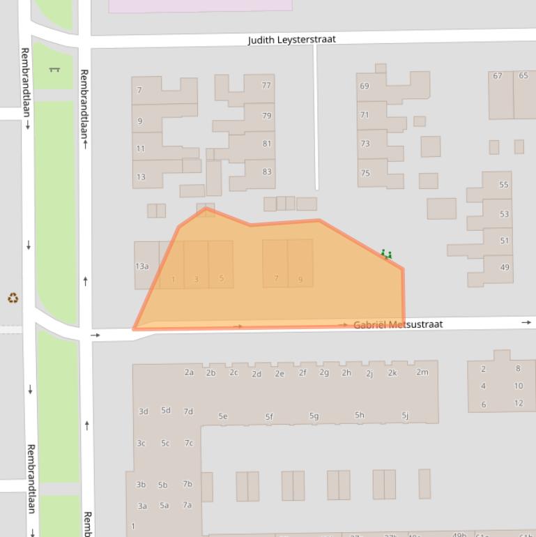 Kaart van postcodegebied 9601JH.