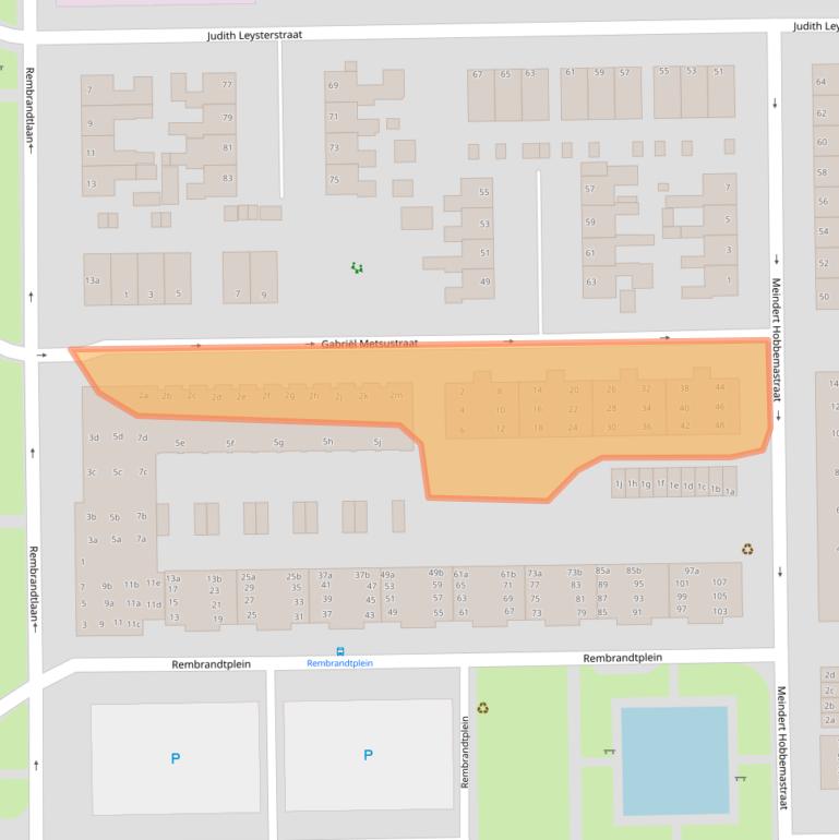 Kaart van postcodegebied 9601JK.
