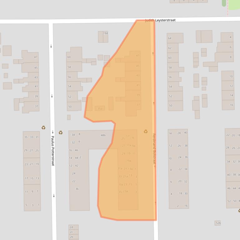 Kaart van postcodegebied 9601JT.