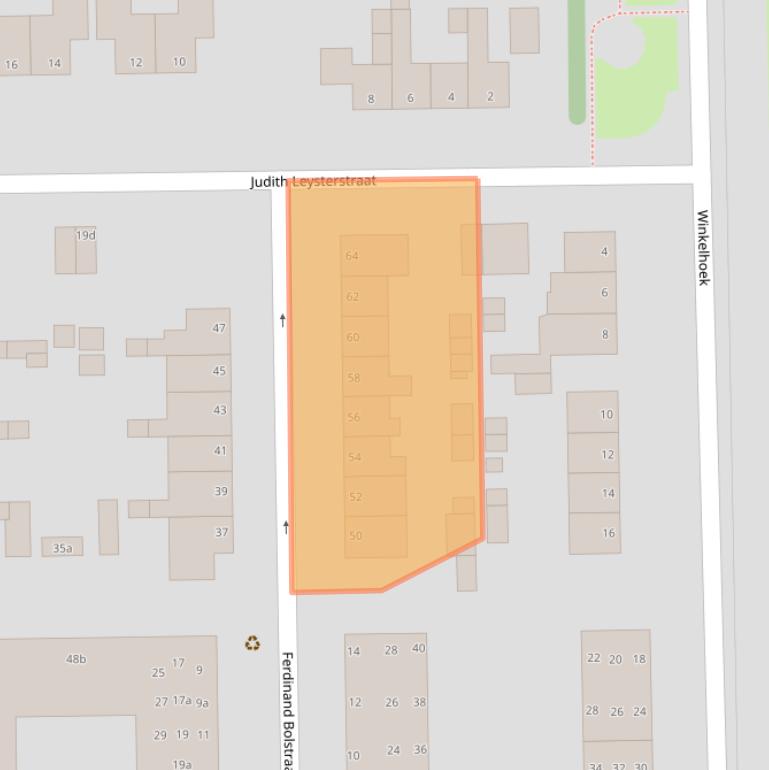 Kaart van postcodegebied 9601JW.