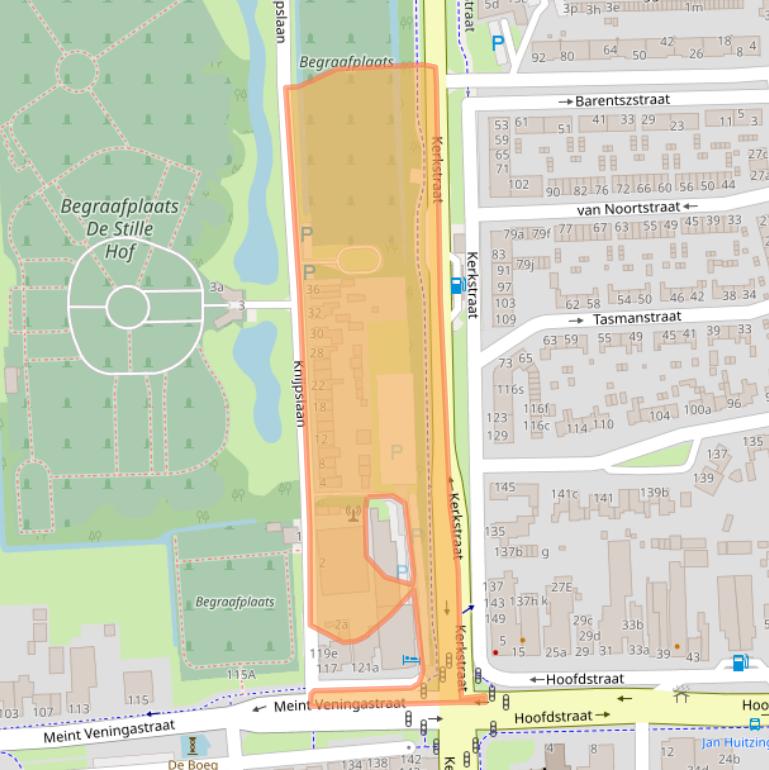 Kaart van postcodegebied 9601KB.