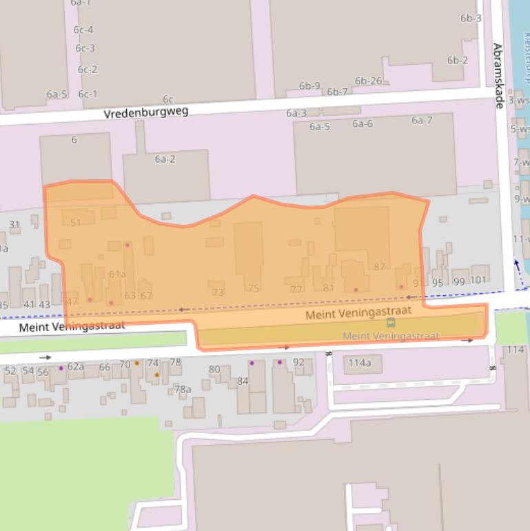 Kaart van postcodegebied 9601KD.