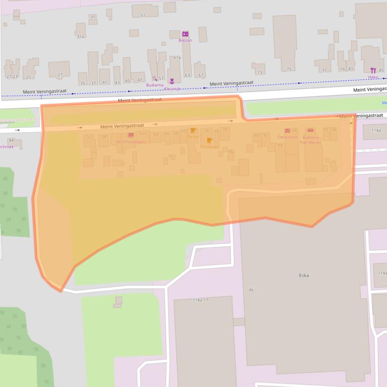 Kaart van postcodegebied 9601KH.