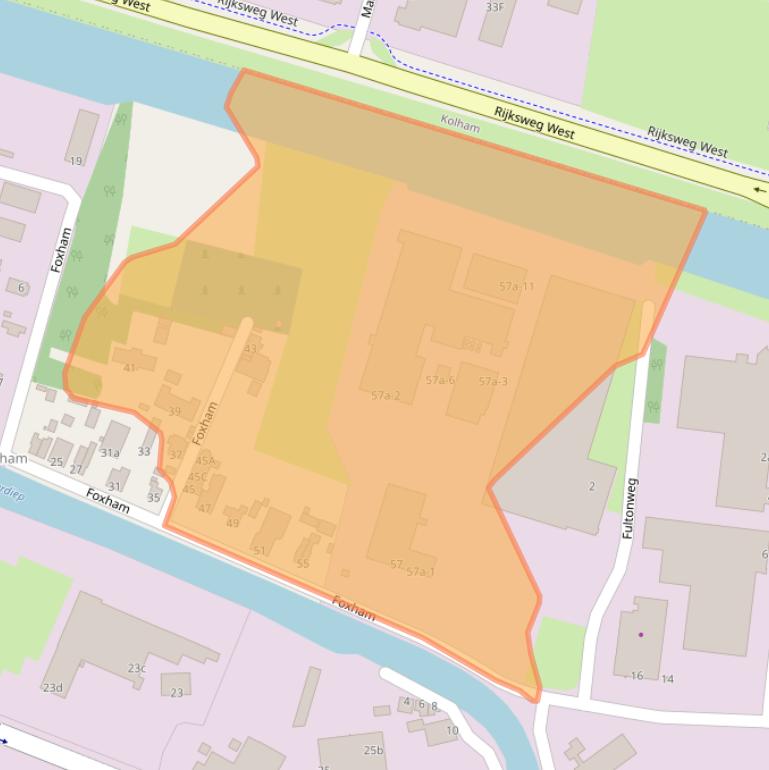 Kaart van postcodegebied 9601LE.