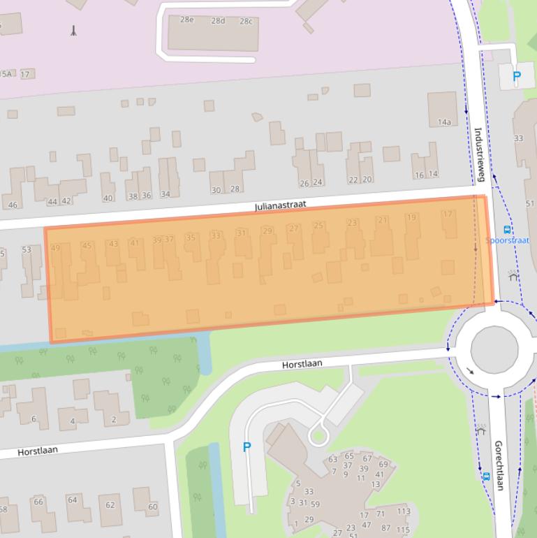 Kaart van postcodegebied 9601LK.