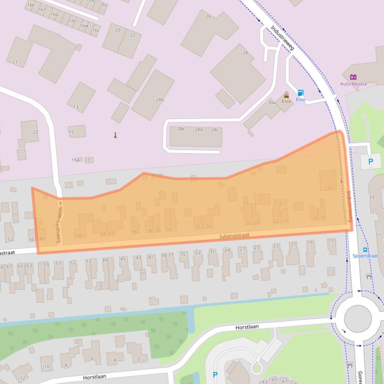Kaart van postcodegebied 9601LR.