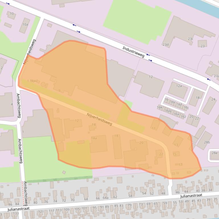 Kaart van postcodegebied 9601LX.