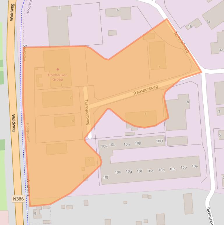 Kaart van postcodegebied 9601MB.