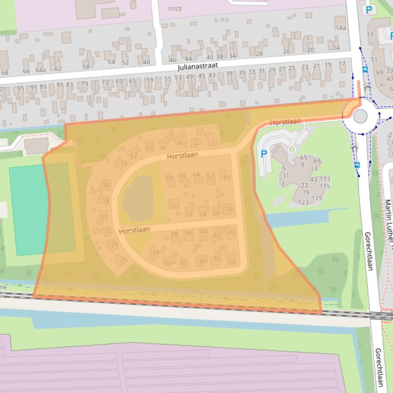 Kaart van postcodegebied 9601ML.