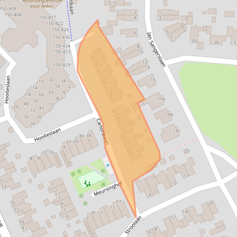 Kaart van postcodegebied 9601NC.