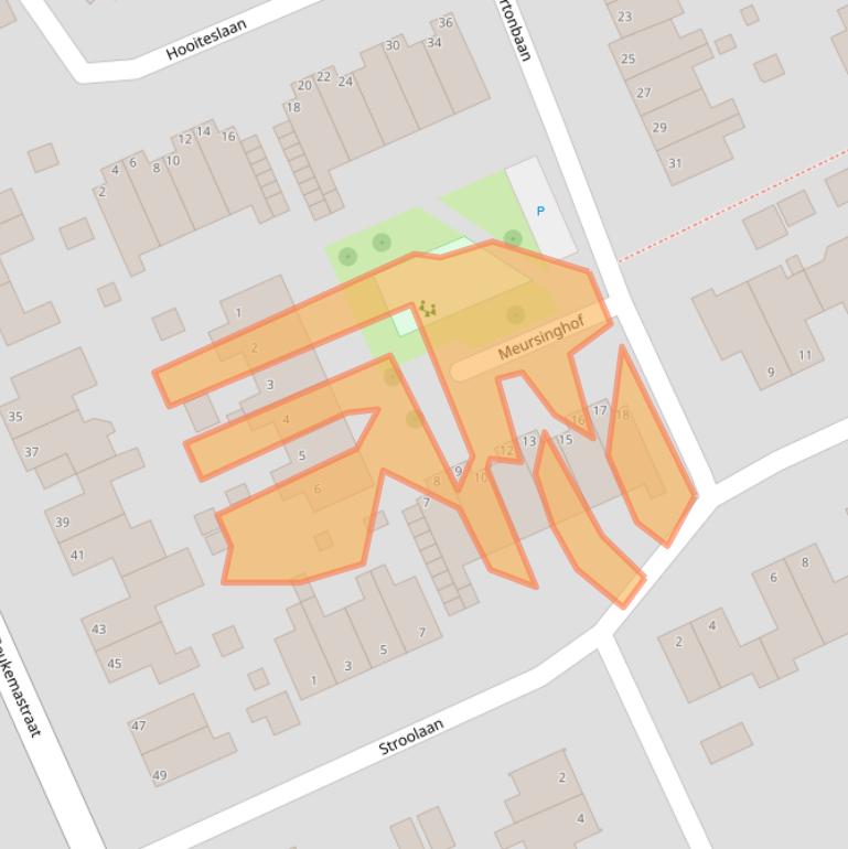 Kaart van postcodegebied 9601NJ.