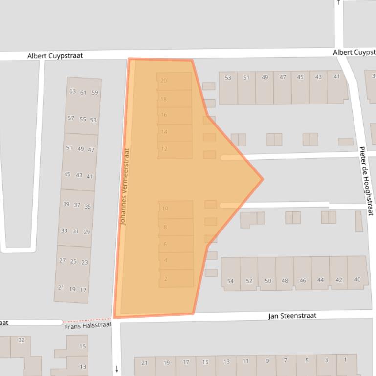 Kaart van postcodegebied 9601VC.