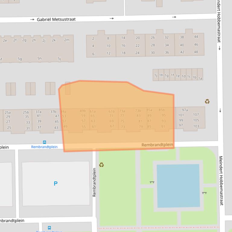 Kaart van postcodegebied 9601XG.