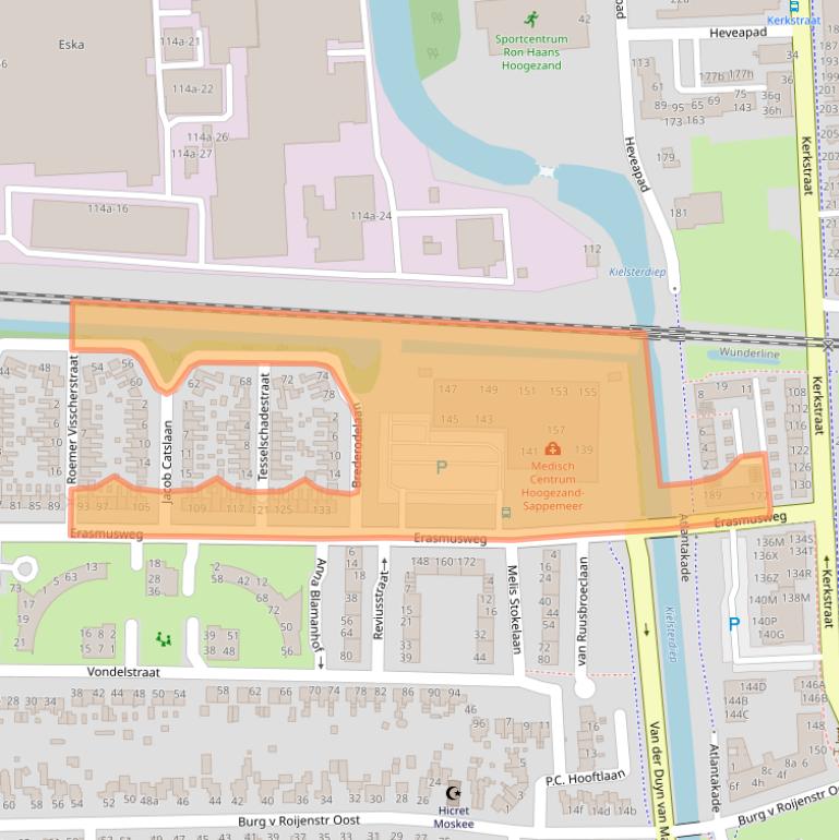 Kaart van postcodegebied 9602AD.