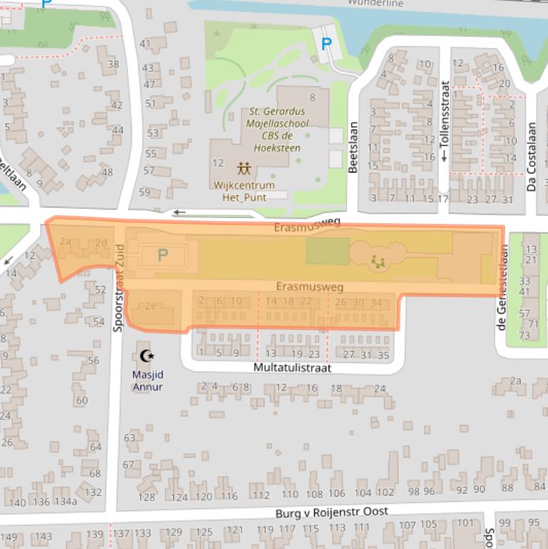 Kaart van postcodegebied 9602AE.