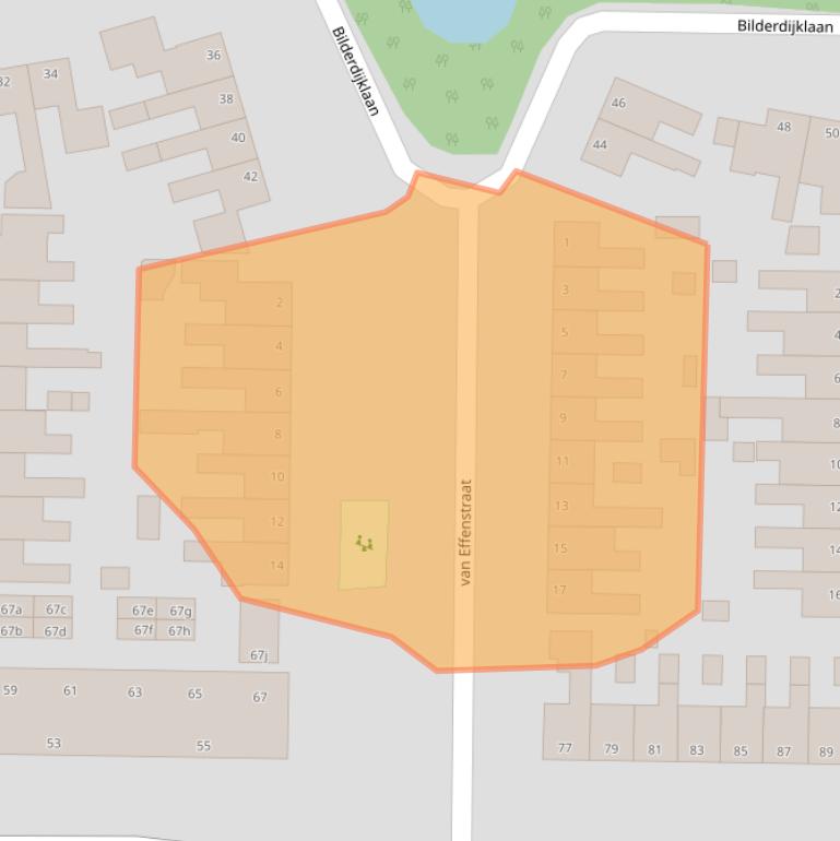 Kaart van postcodegebied 9602AS.