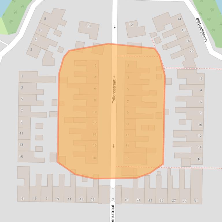 Kaart van postcodegebied 9602AW.
