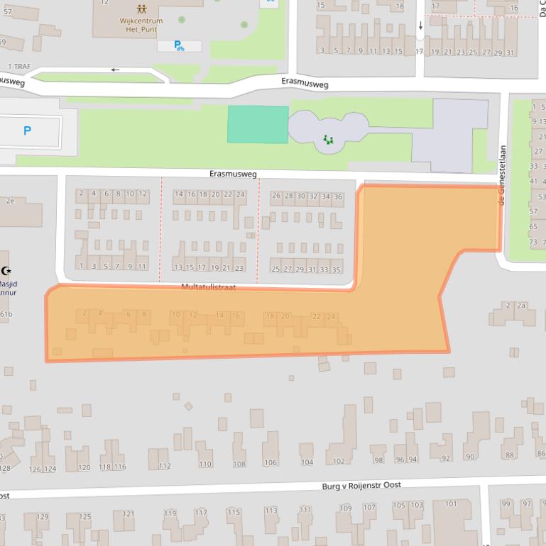 Kaart van postcodegebied 9602BB.