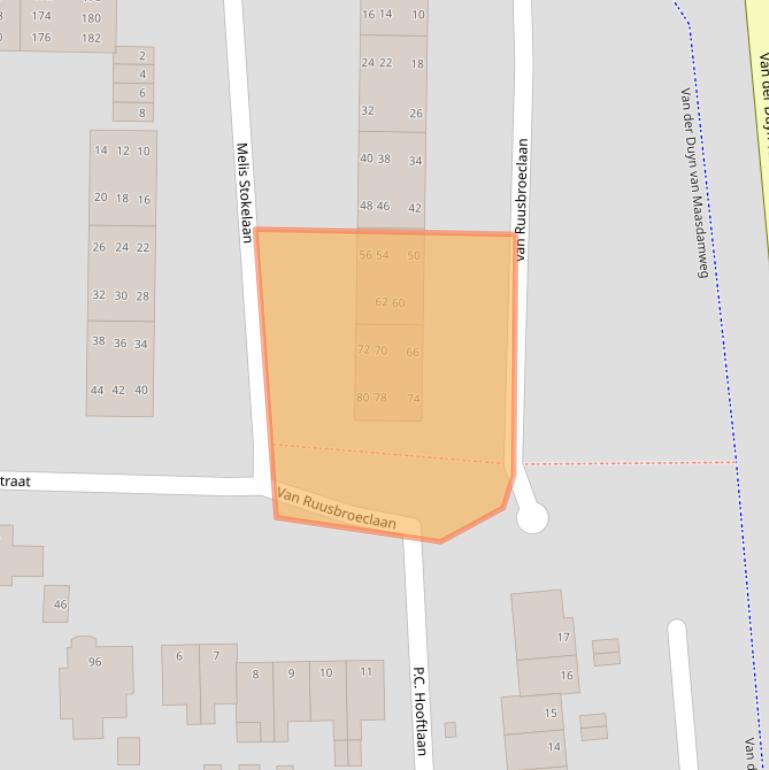 Kaart van postcodegebied 9602BH.