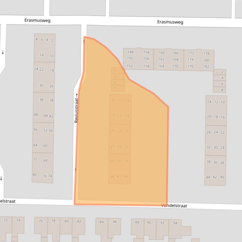 Kaart van postcodegebied 9602BK.