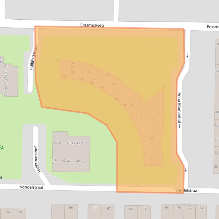 Kaart van postcodegebied 9602BN.